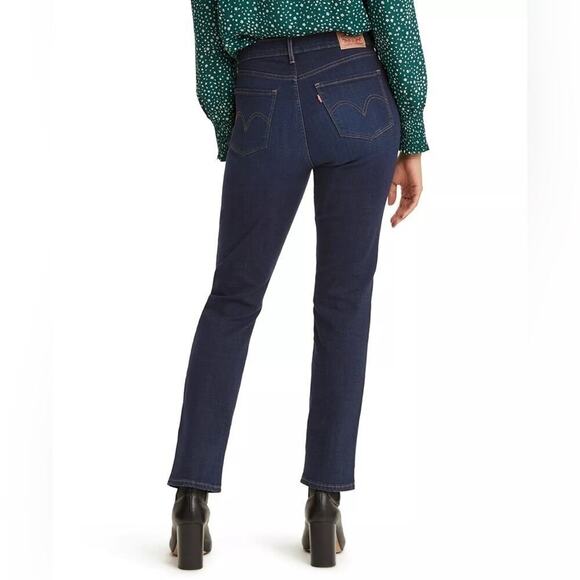 Levi’s Classic Straight Leg Mid Rise Womens Denim Jeans Cobalt Haze Blue Size 32 - Picture 2 of 9